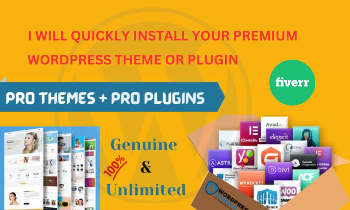 I will quickly install your premium wordpress theme or plugin