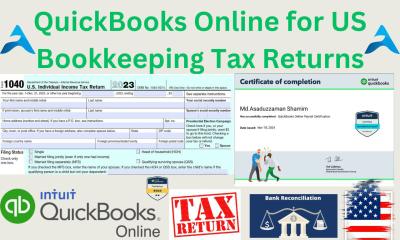 I will do quickbooks online for US bookkeeping tax returns