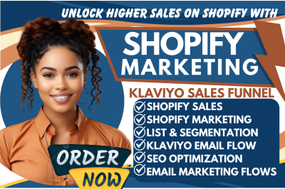 I will setup shopify klaviyo email marketing, klaviyo flows and boost shopify marketing