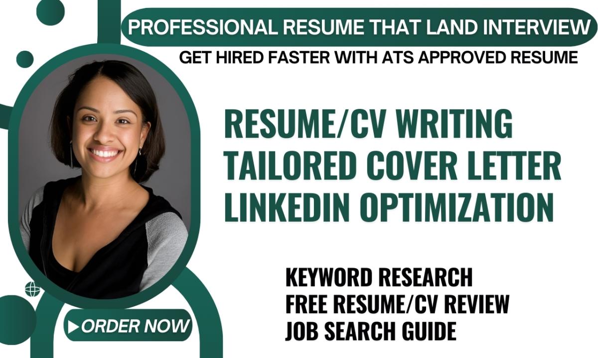 I will write, edit your CV resume cover letter and linkedin