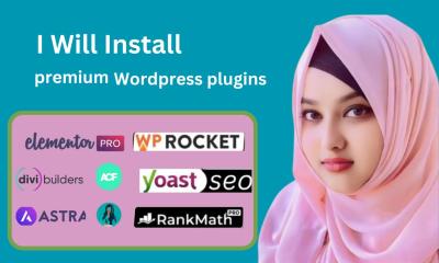 I Will Install Elementor Pro, Astra Pro, Rank Math, ACF Pro, Yoast Premium WordPress Plugins