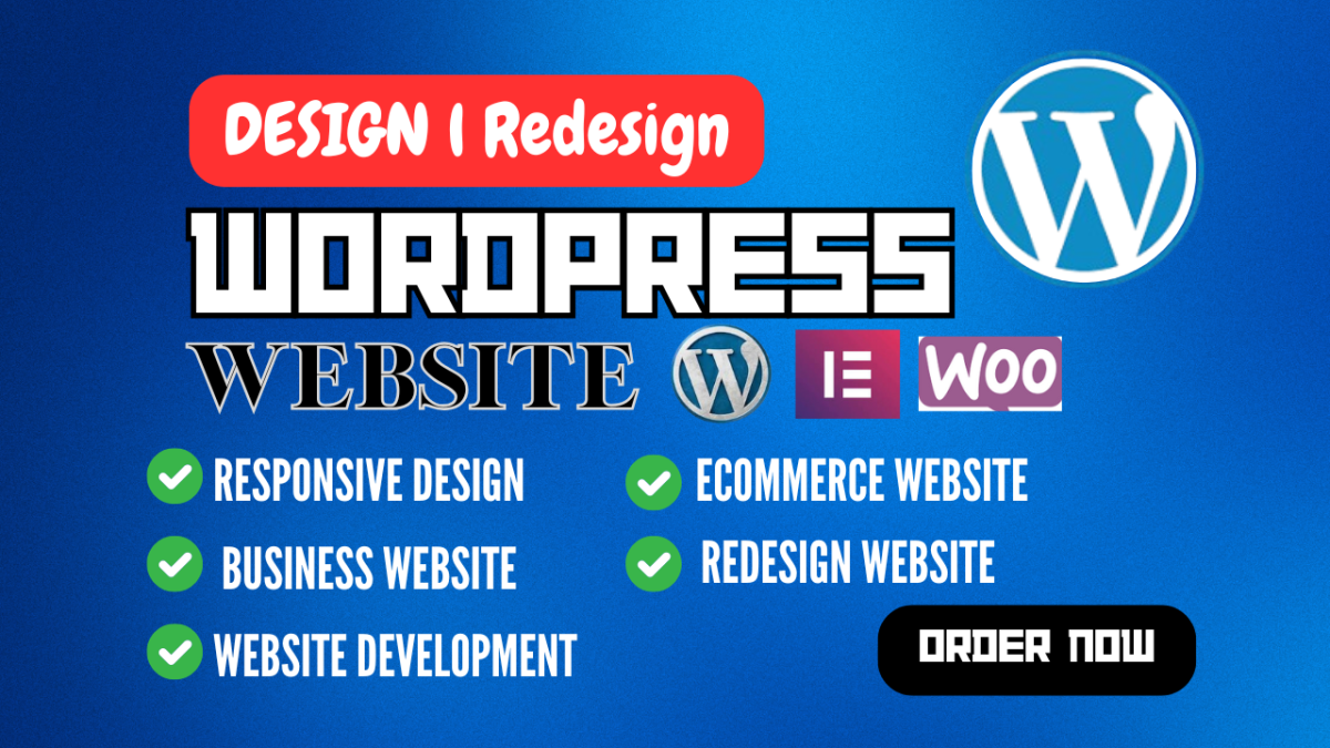 I Will Create or Redesign Your WordPress Website