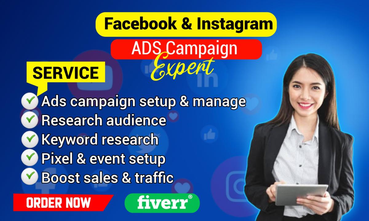 I Will Set Up Your Facebook and Instagram Ad Campaigns for Business