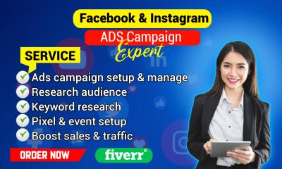 I Will Set Up Your Facebook and Instagram Ad Campaigns for Business