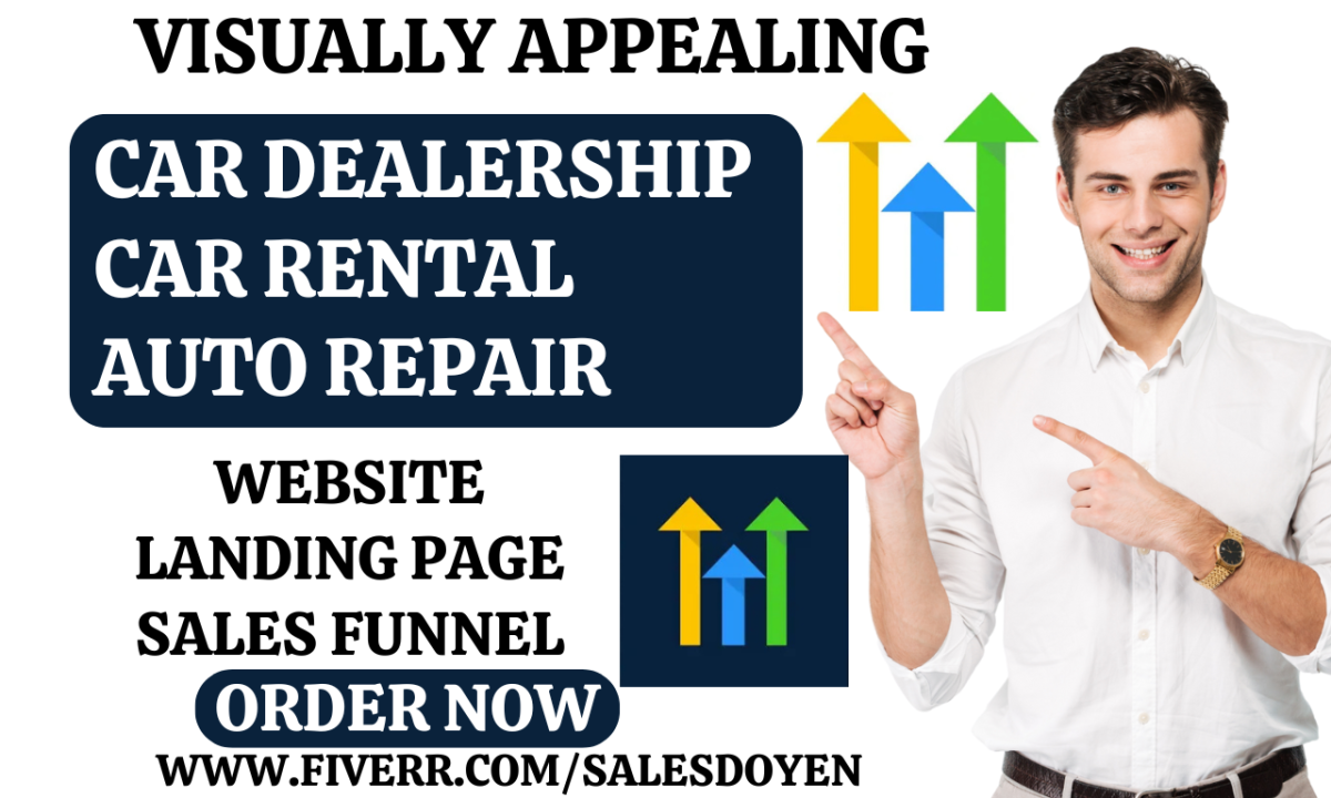 I Will Build GoHighLevel Car Dealership Landing Page, GHL Car Rental, Auto Repair Website