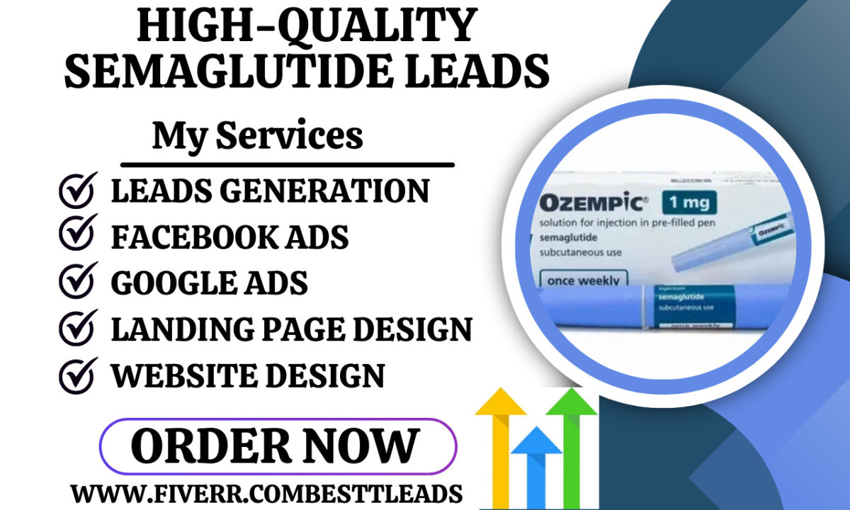 I Will Generate Semaglutide Leads for Ozempic and Wegovy Weight Loss Health Care Landing Page