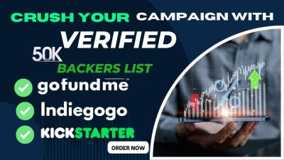 I Will Generate a Verified Funding Backers List for Kickstarter and Indiegogo Crowdfunding