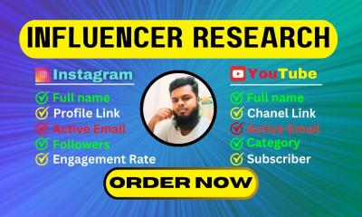 I Will Find You Youtube Influencer, Instagram Influencer, and Valid B2B Email Leads