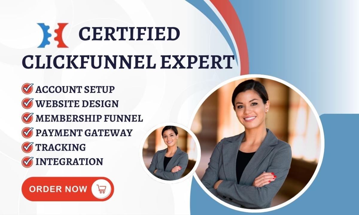 I Will Design ClickFunnels Membership Funnel with Payment Gateway Integration