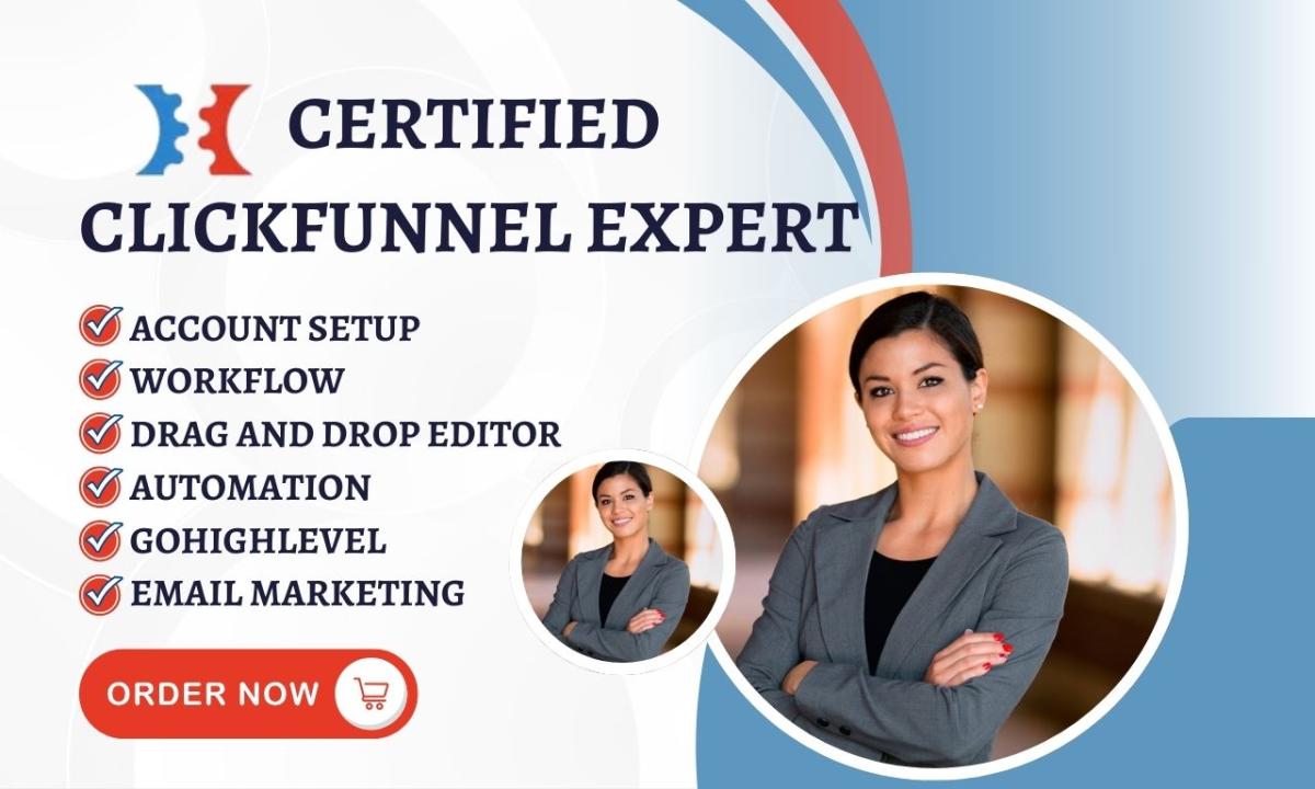 I Will Design ClickFunnel Email Marketing Automation Using Drag and Drop Editor GHL Workflow