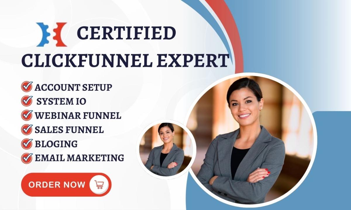 I Will Design an Effective Sales Funnel Using ClickFunnels & Systeme.io for Your Webinar