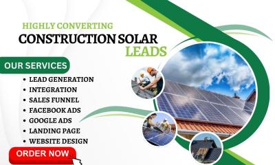 I Will Generate Construction and Solar Roofing Leads, Create Landing Pages, and Manage Facebook Ads