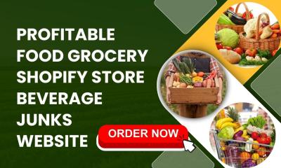 I Will Design a Profitable Vegan Grocery Shopify Store for Beverages and Junk Food