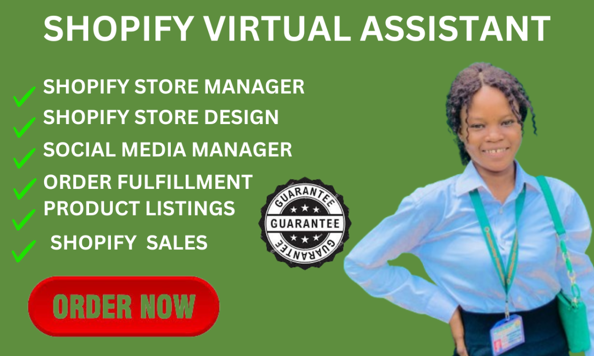 I Will Be Your Shopify Virtual Assistant and Shopify Store Manager