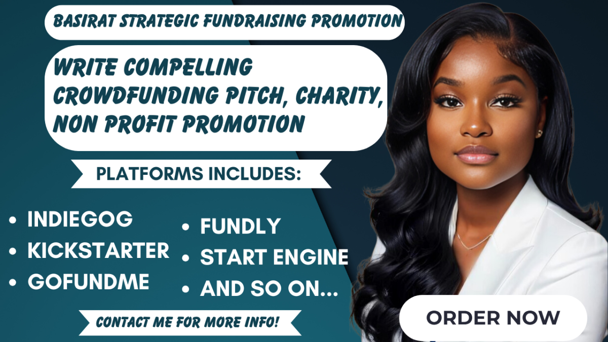 I Will Create a Compelling Crowdfunding Pitch for Your Charity or Non-Profit Fundraising Promotion