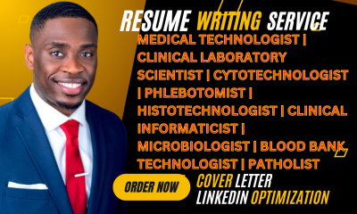 I Will Write Clinical Laboratory Scientist, Cytotechnologist, and Phlebotomist Resumes