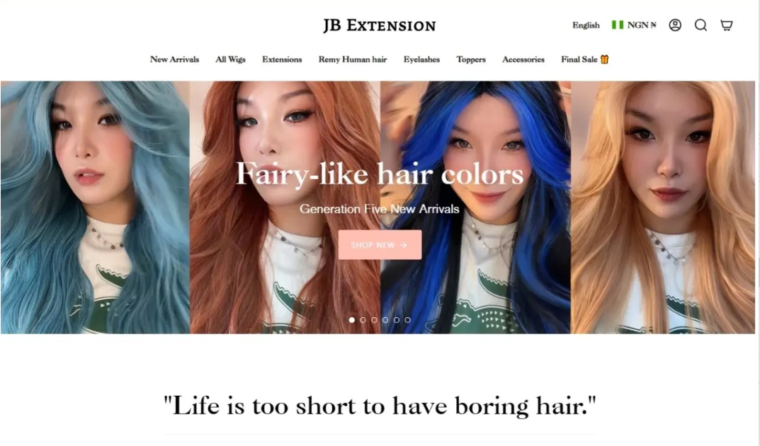 I Will Build a Hair Extension E-commerce Shopify Store & Hair Salon Website