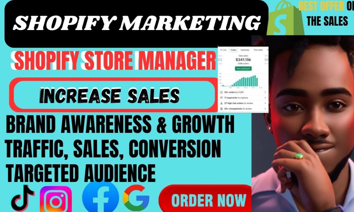 I Will Perform Shopify Ecommerce Marketing to Boost Sales and Manage Your Shopify Store