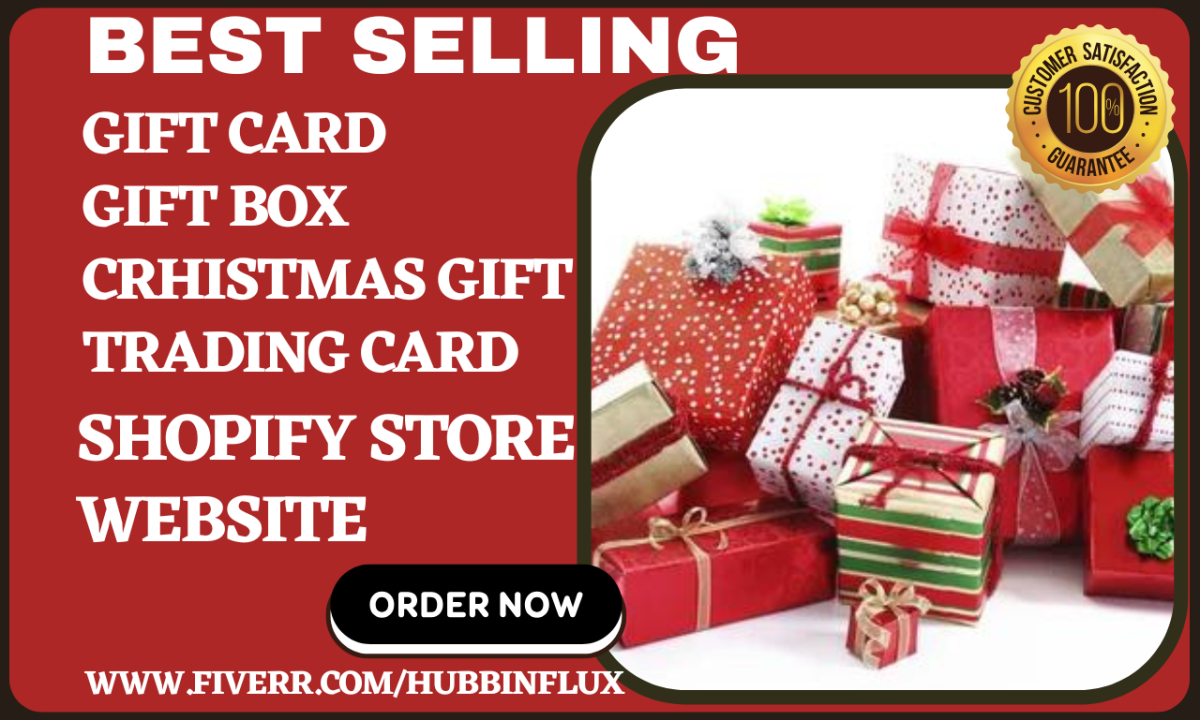 Design Gift Card Website for Christmas Store Gift Box