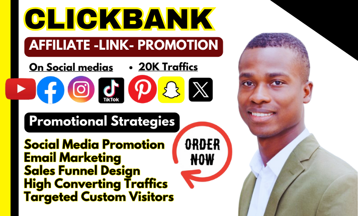 I Will Drive ClickBank Affiliate Link for Referral Affiliate Promotion