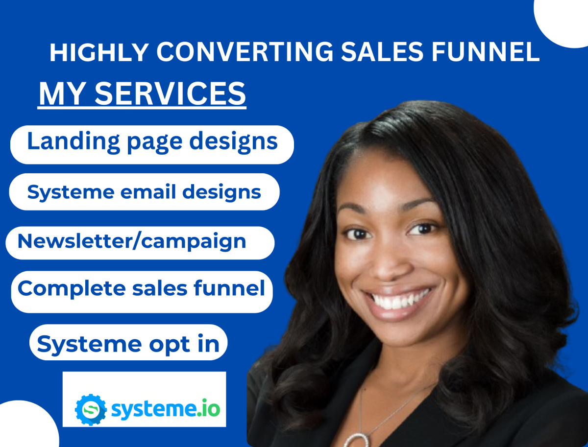 I Will Create a High-Converting Systeme.io and Go High Level Sales Funnel for You!