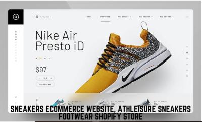 I Will Build Sneakers Ecommerce Website, Athleisure Sneakers Footwear Shopify Store