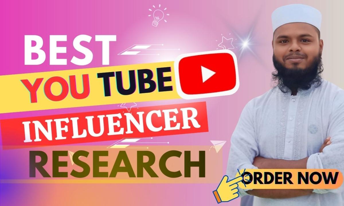 I Will Find YouTube Influencer Research and Provide Email Leads for Outreach Campaigns