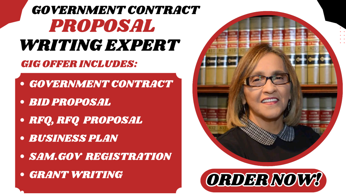 I Will Write Winning Government Contract, Bid Proposal, RFP, RFQ, RFI Writing, and Grant