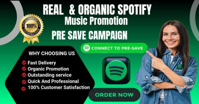 I Will Do Organic Spotify Music Promotion Presave Campaign Viral