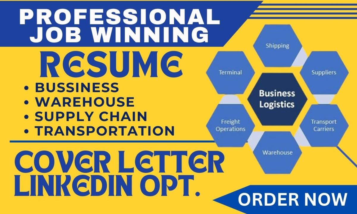 I Will Craft a Professional Resume for Logistics, Supply Chain, Procurement, and Warehouse Management