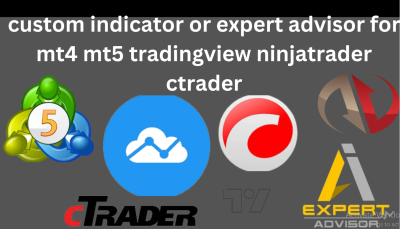 Custom Indicator or Expert Advisor for MT4, MT5, TradingView, NinjaTrader, cTrader