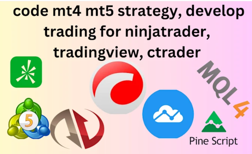 Develop Effective MT4/MT5 Trading Strategies and Trading Solutions for NinjaTrader, TradingView, and cTrader