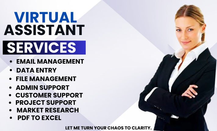 I Will Be Your Virtual Assistant for Admin Support and Task Management