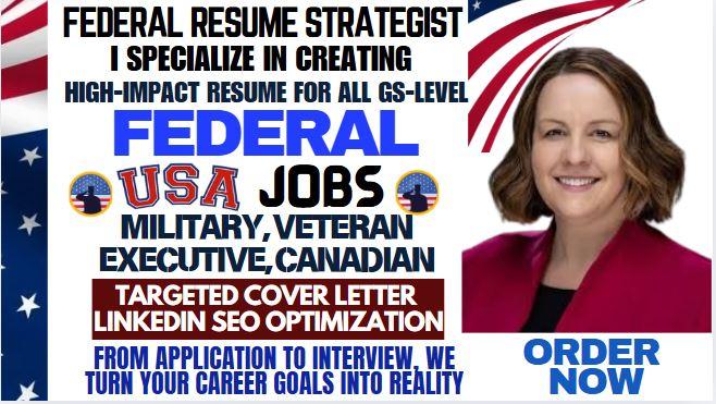 I Will Write ATS Optimized Federal Resumes for Military, Veteran, USA Jobs, and ECQ Roles