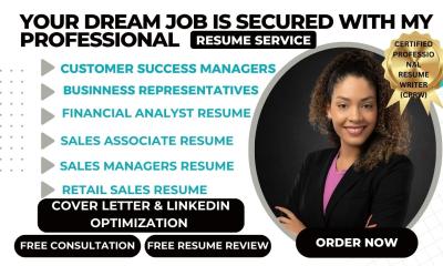 I Will Write Sales Associate, Retail Manager, Front Desk Operation, Food Service Resume