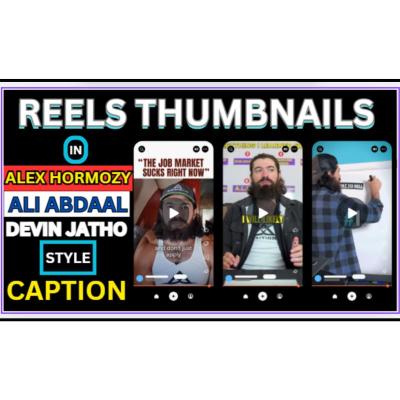 Edit Instagram, YouTube, TikTok Videos, Thumbnails, Reels with Alex Hormozi Style Captions