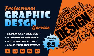 I Will Do Professional Graphic Design Using Adobe Photoshop & Illustrator