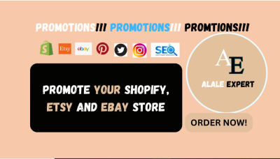 I Will Boost Your Shopify, Etsy, and eBay Sales with Expert Marketing