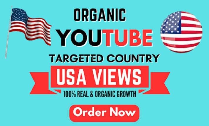 I will do USA youtube promotion, USA channel promotion to active audience