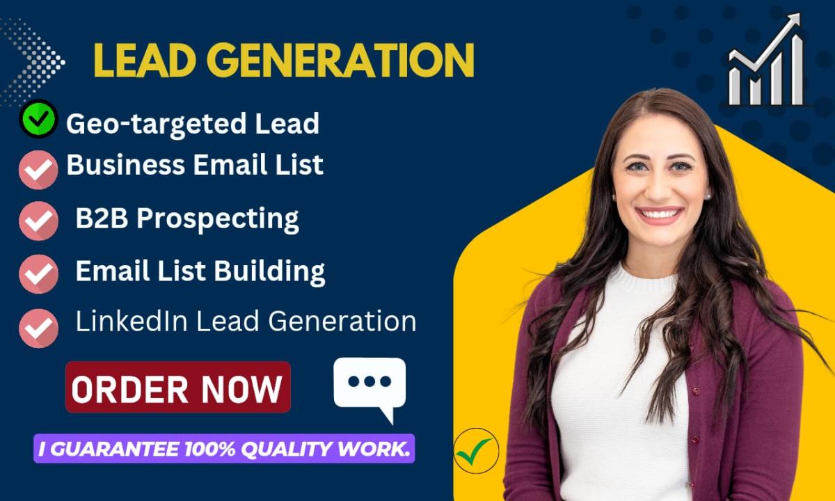 I will advanced b2b lead generation, linkedin leads, and prospect list