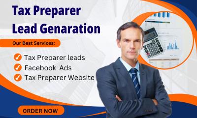 I will generate income tax preparation leads income tax leads active tax leads website