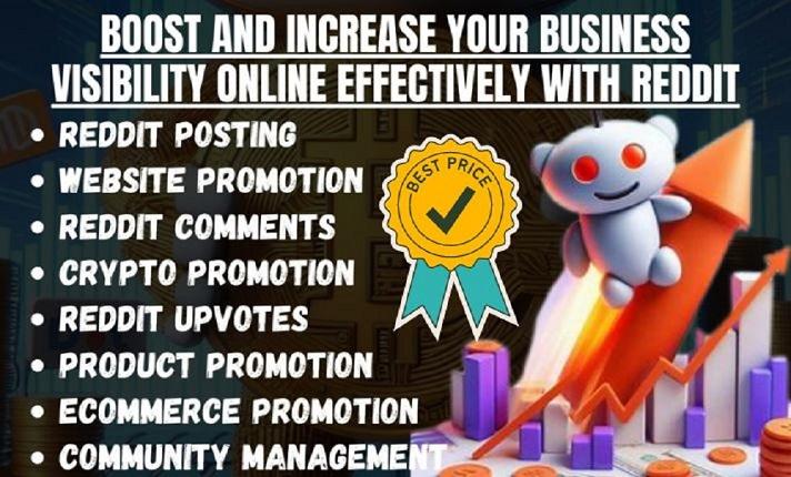 I will do reddit management for crypto link business website ecommerce business app