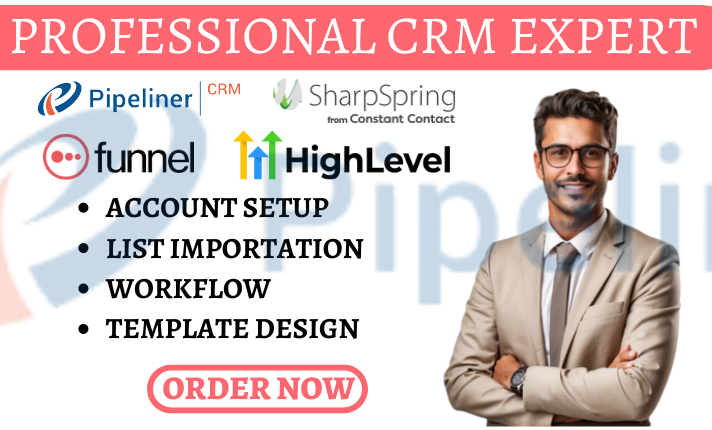 setup pipeliner funnel crm sharpspring salesfunnel gohighlevel keap acumbamail