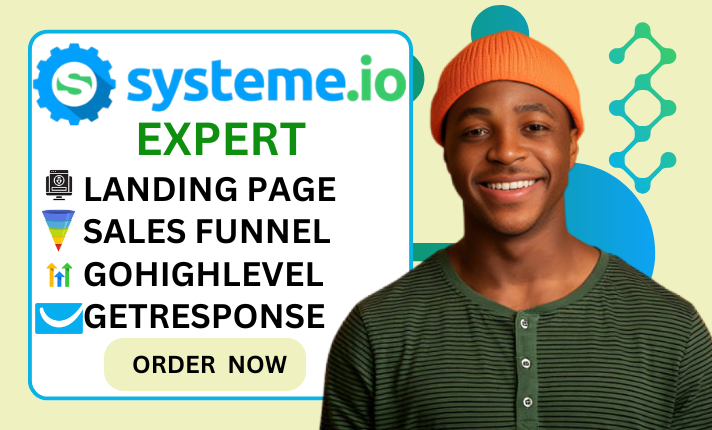 I Will Build a Sales Funnel in GoHighLevel, Systeme.io, and GetResponse Landing Page