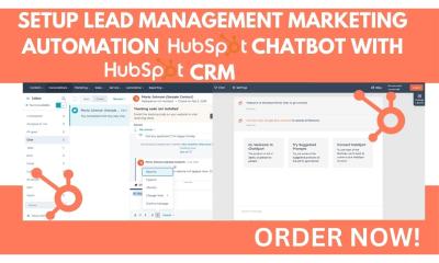 Setup Lead Management, Marketing Automation, and HubSpot Chatbot with HubSpot CRM