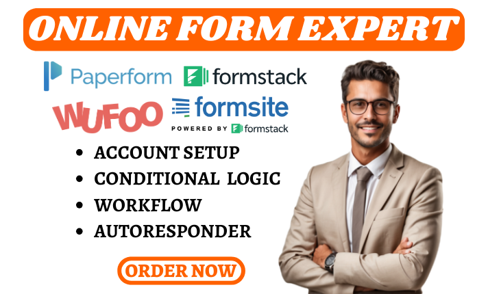 Professional Design of Paperform, Questionnaire, Formstack, Poll, Wufoo, Online Formsite, and Contact Form