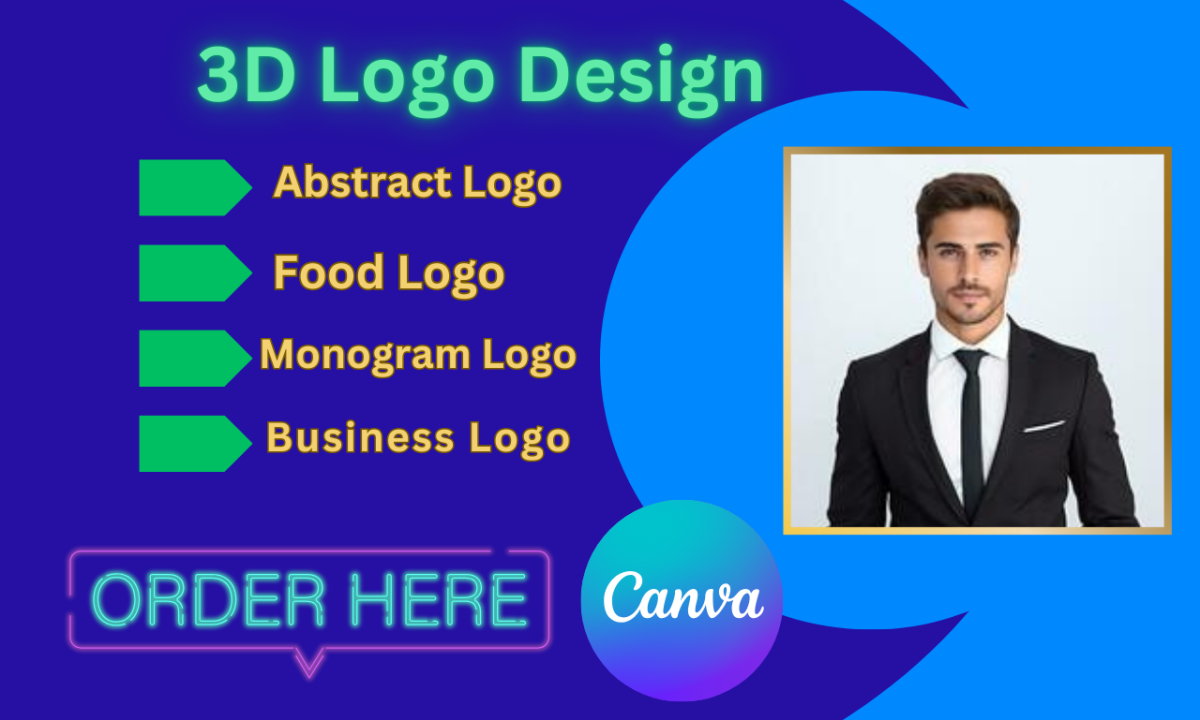 I Will Create a Stunning 3D Monogram Logo Design for Your Business