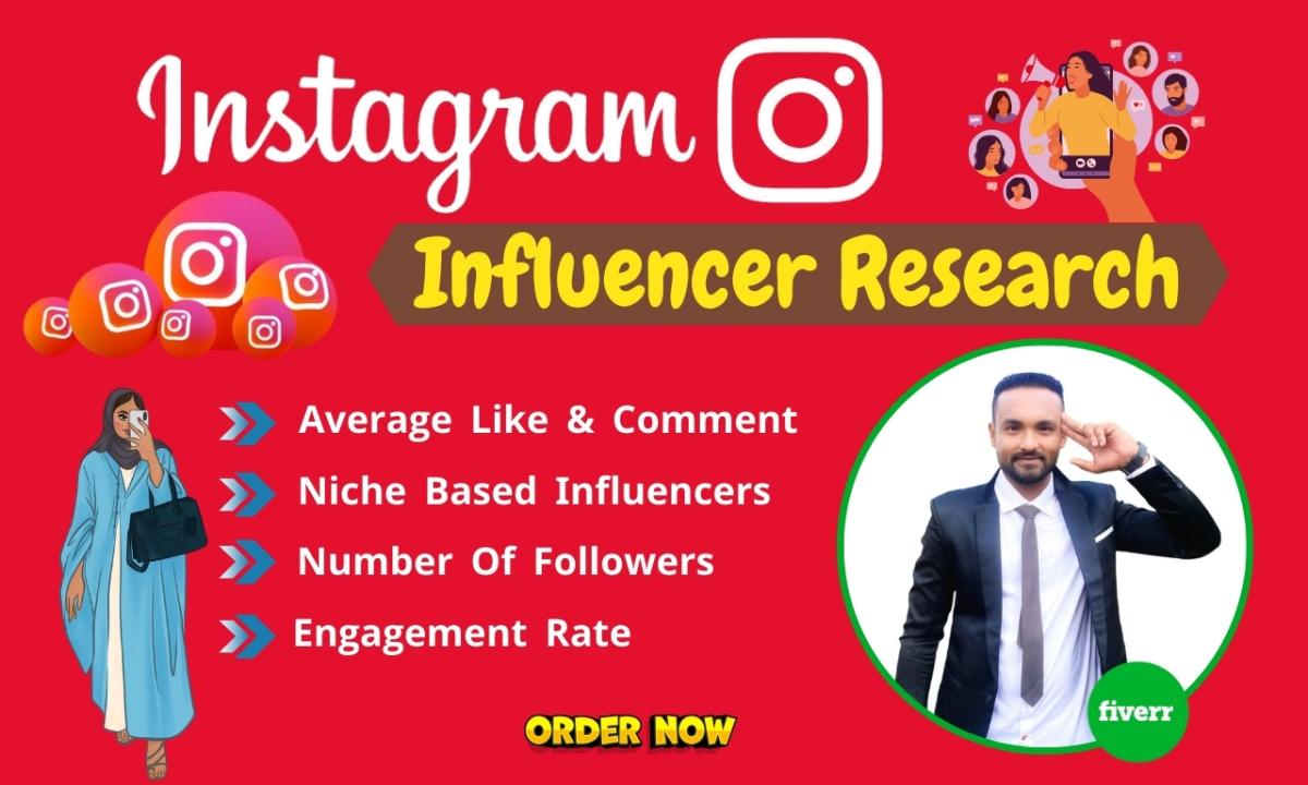 I Will Do the Top Instagram Influencers Research for Your Niche