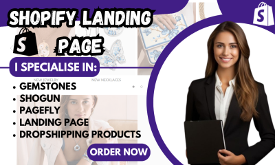 I Will Design Shopify Landing Page Using PageFly, GemPages, Shogun, and Dropshipping Product Pages