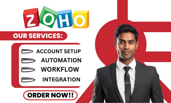 Professional Setup of Zoho CRM, Zoho One, Zoho Analytics, Zoho Books, Zoho Flow, Zoho Forms, and Deluge